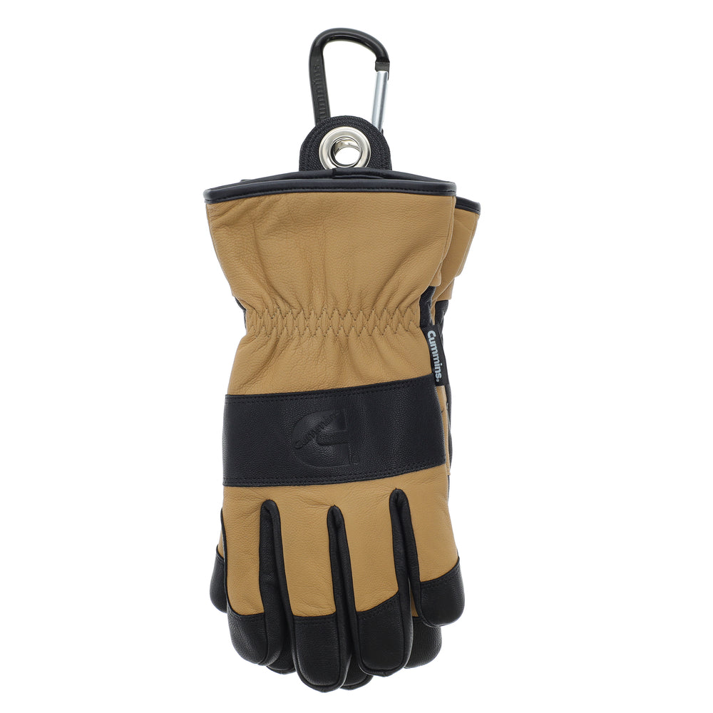 Cummins CMN35159 Winter Leather Gloves - Goatskin Fleece Lined Work Utility Glove