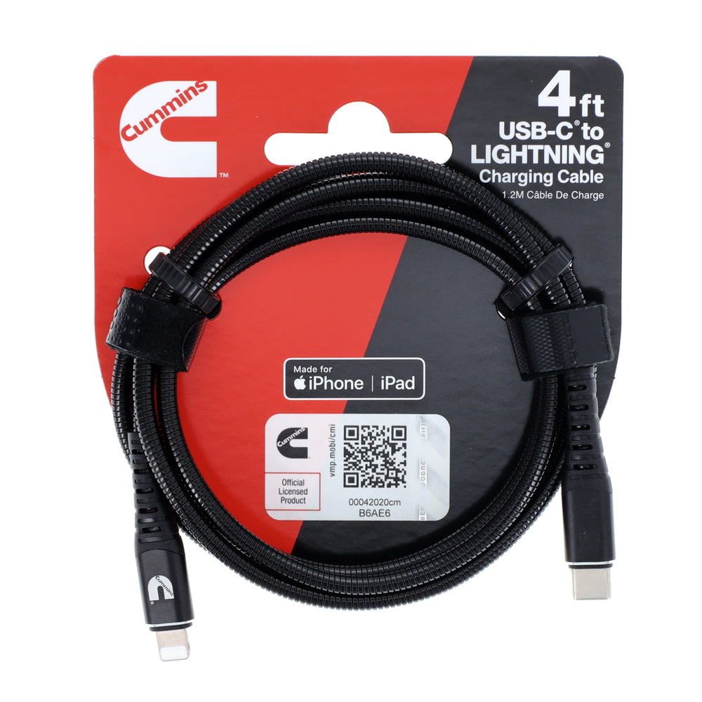 Cummins CMN4705 Lightning To Type C Usb Braided Flex Cable And Wrap Attachment