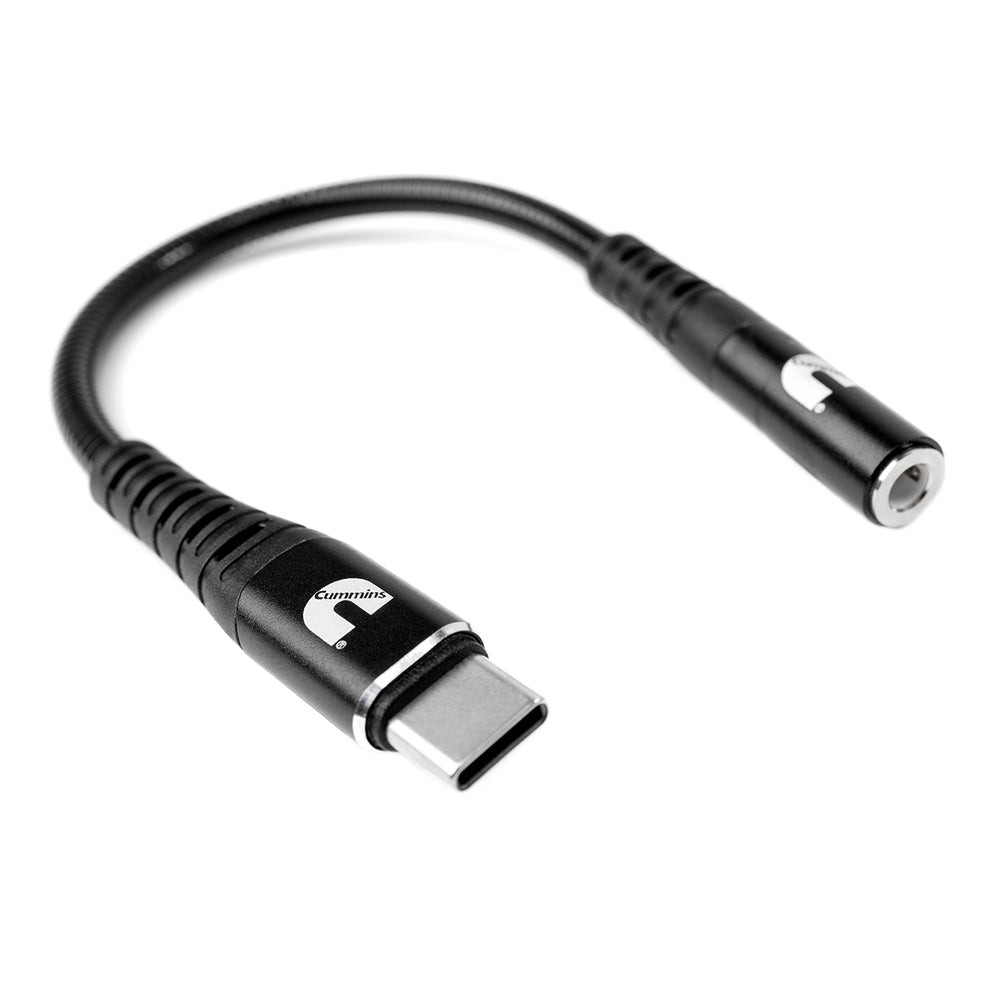 Cummins CMN4713 USB-C Audio Aux Adapter with Flexible Steel Female Connector - 5In Image 1