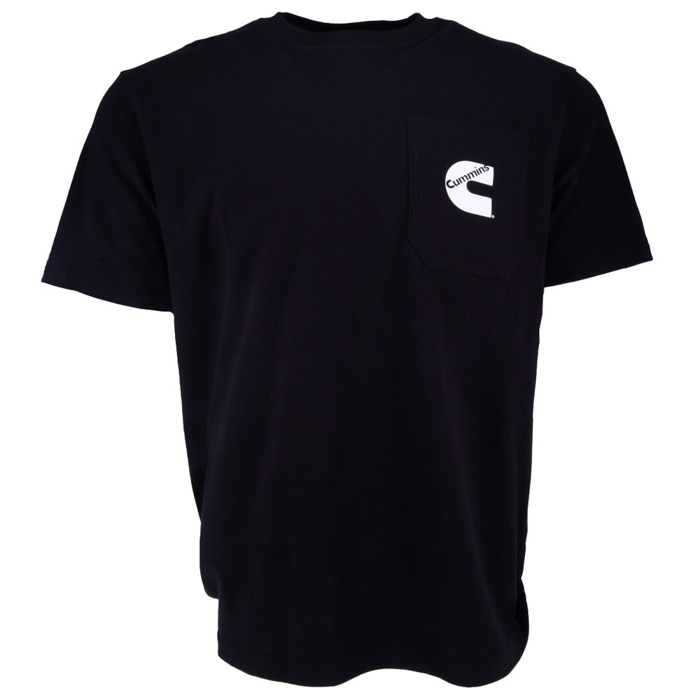 Cummins CMN4746 Unisex T-Shirt Short Sleeve Black Cotton Pocket Tee Medium Image 1