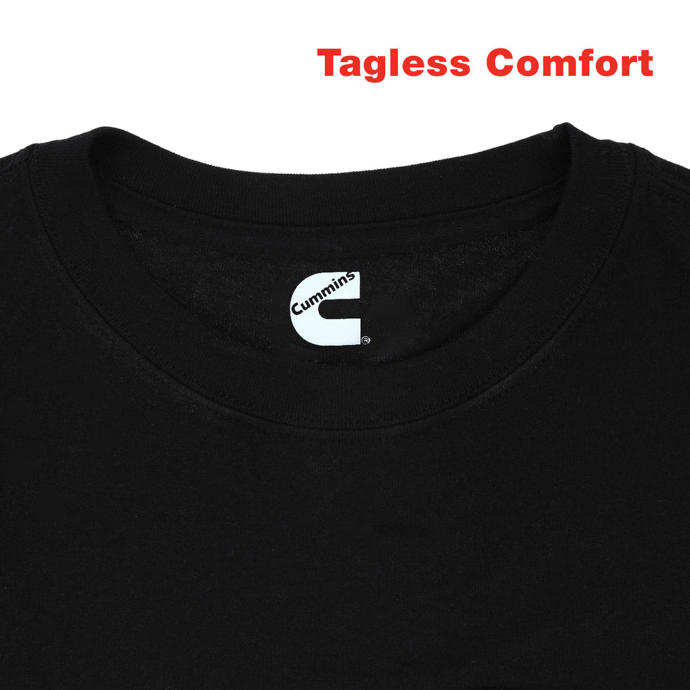 Cummins CMN4761 Unisex T-Shirt Short Sleeve Black Cotton Tagless Tee Large