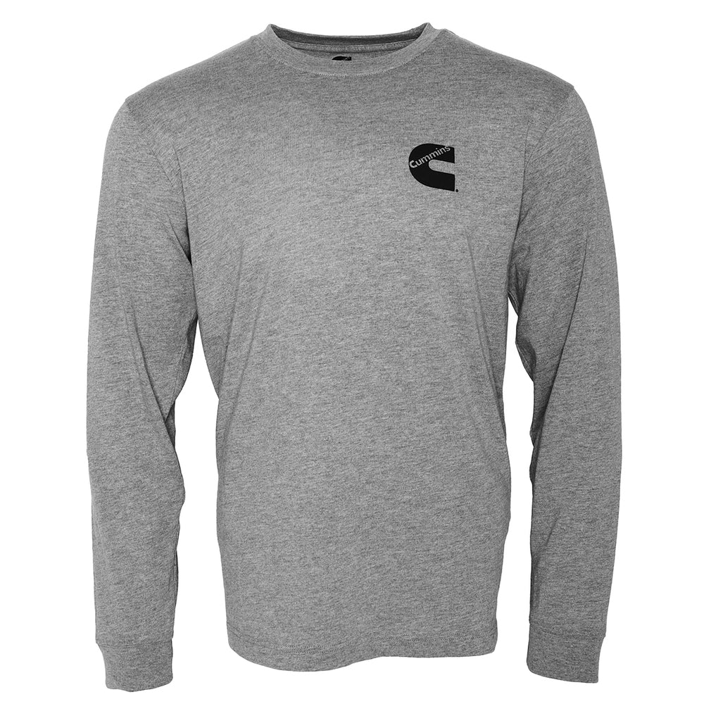 Cummins CMN4783 Unisex Long Sleeve T-Shirt Cotton Blend Tee In Sport Gray Med Image 1