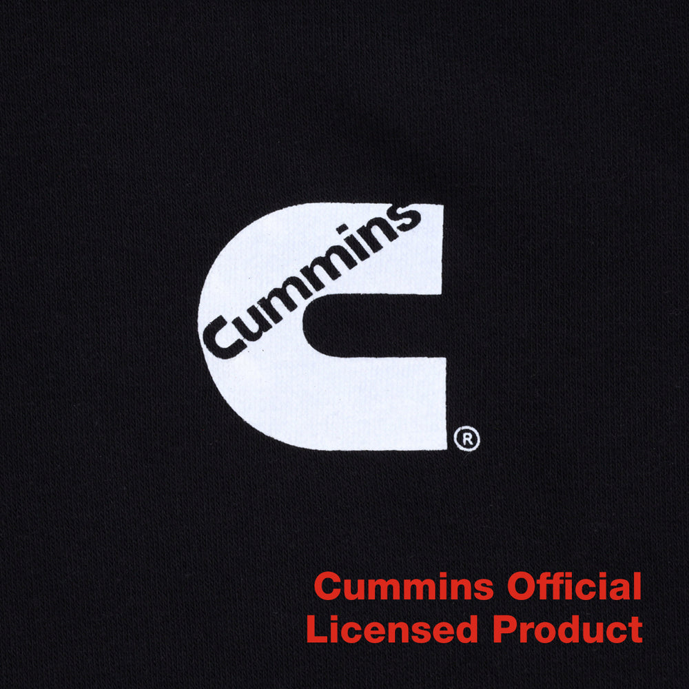 Cummins CMN4793 Unisex Hoodie Black Fleece Sweatshirt In Comfortable 100