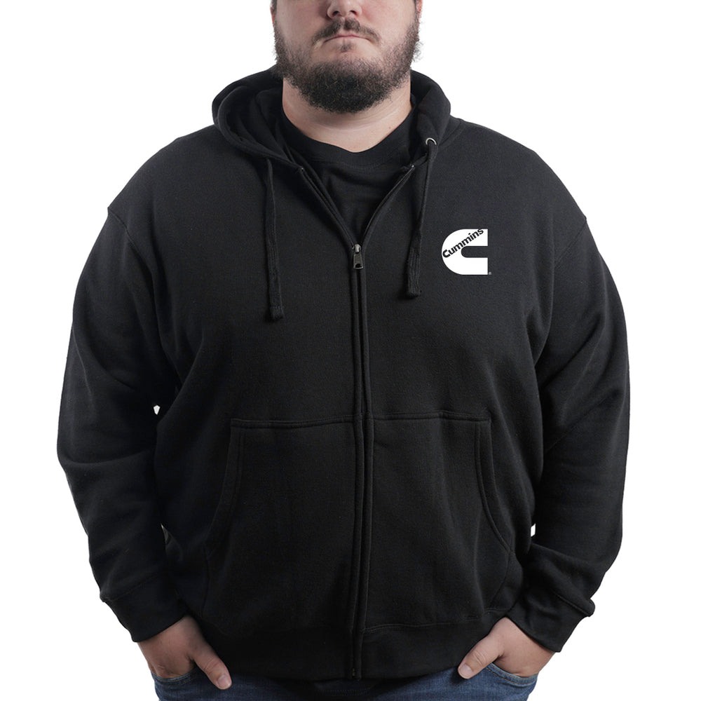 Cummins CMN5009 Unisex Fleece Full Zip Hoodie 100 Percent Cotton Sweatshirt