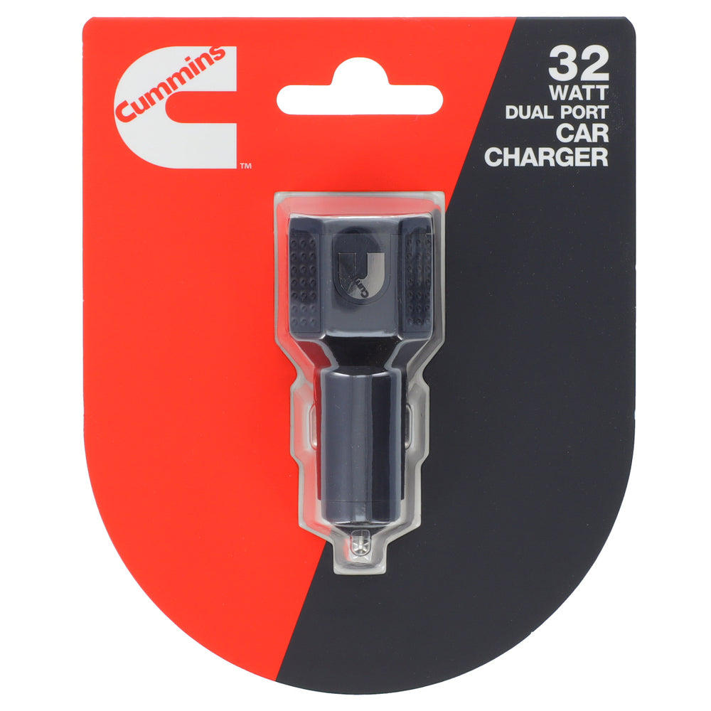 Cummins CMN5047 2-Port Usb Car Charger 32-Watt Fast-Charging Adapter