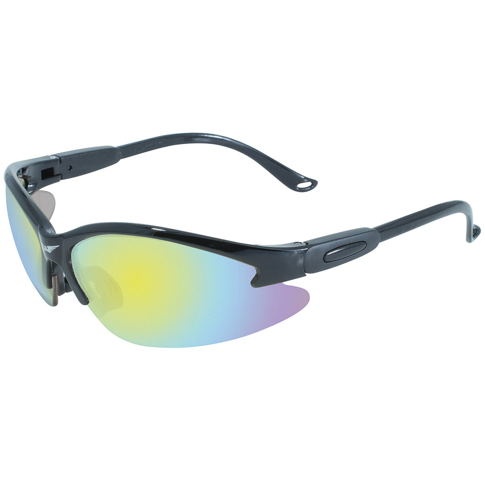 Global Vision Eyewear COUGTY Cougar Yellow Mirror Gloss Black Image 1