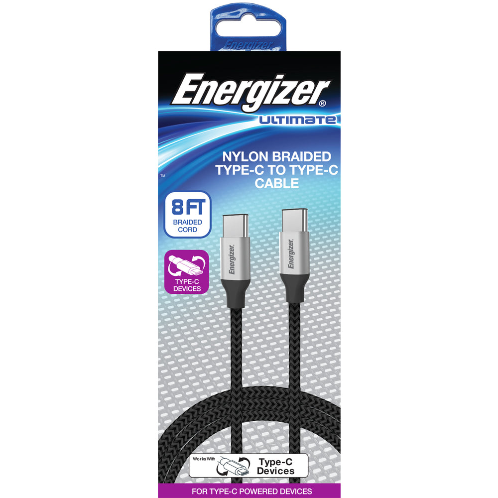 Energizer ENGUSTC7 8Ft Braided Type-C To Cable