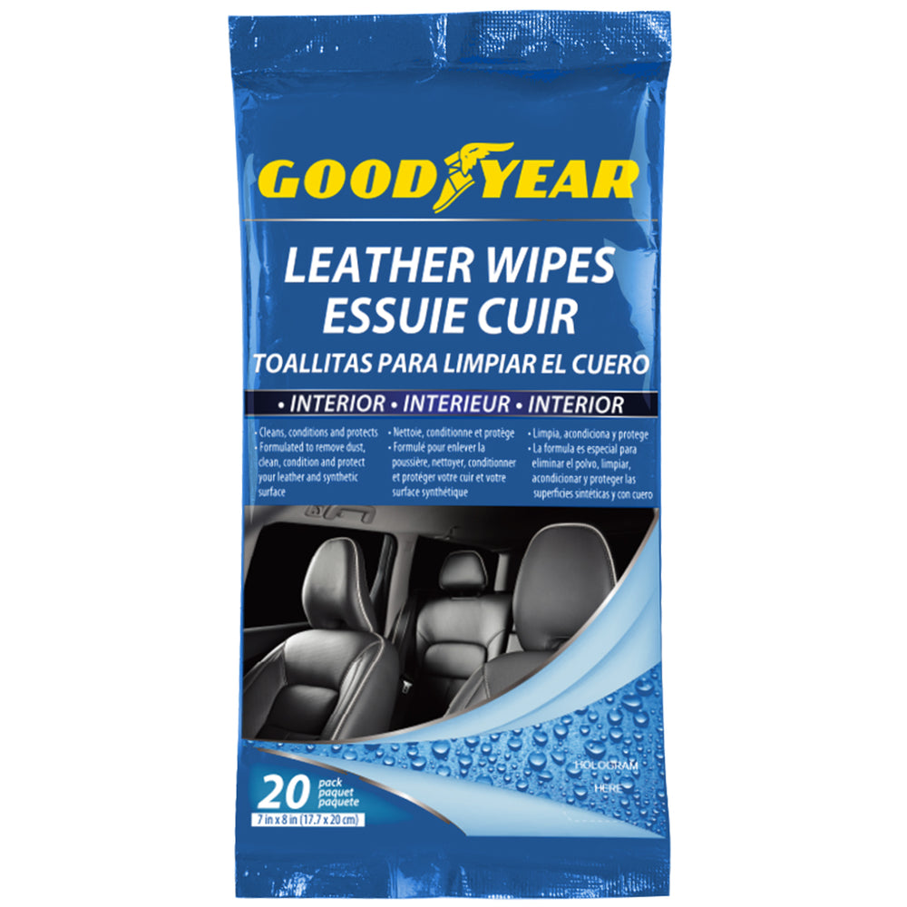 GoodYear GY3251 Interior Leather Wipes 20Pk Image 1