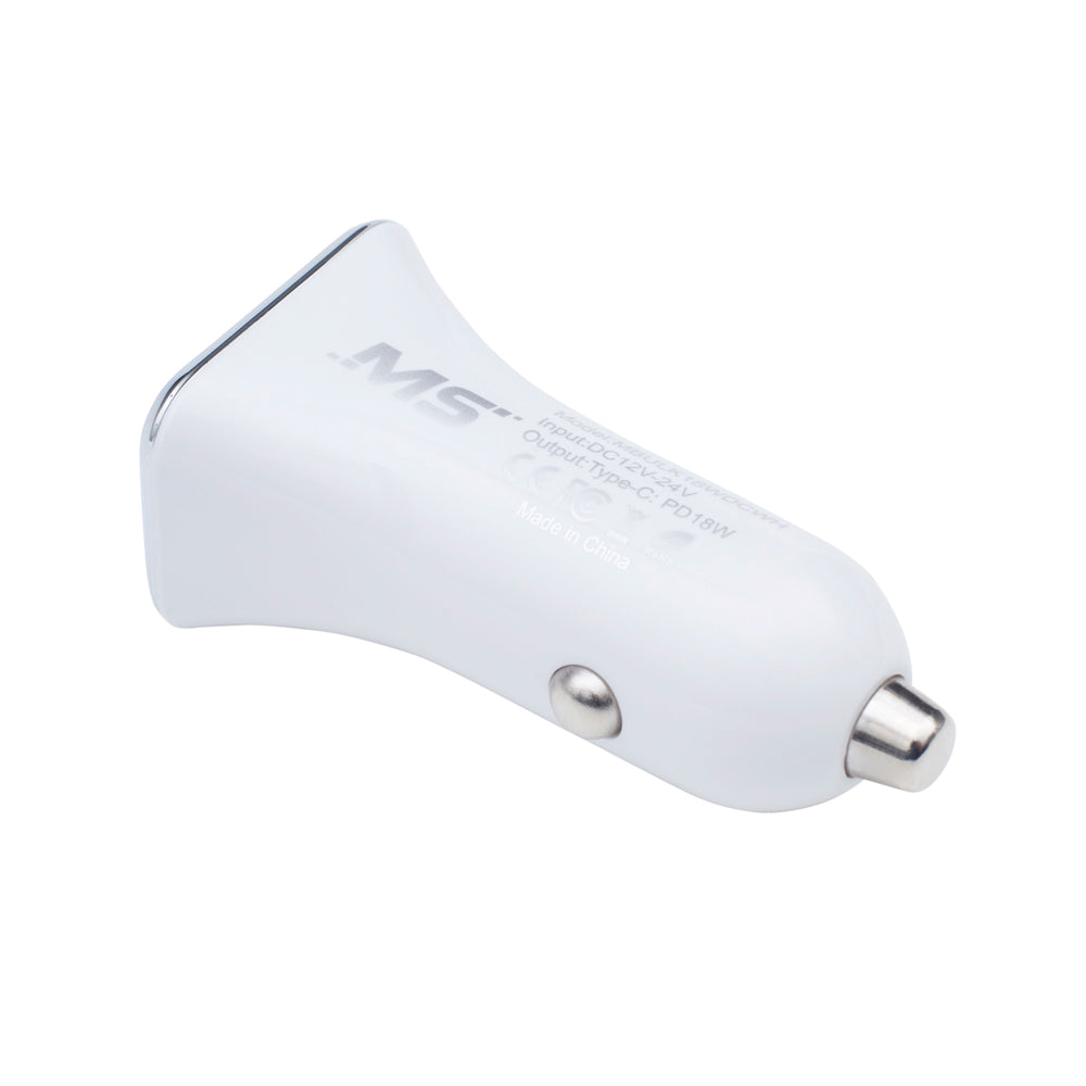 MobileSpec MBULK18WDCWH Mbs 18W Type C Car Charger Wh