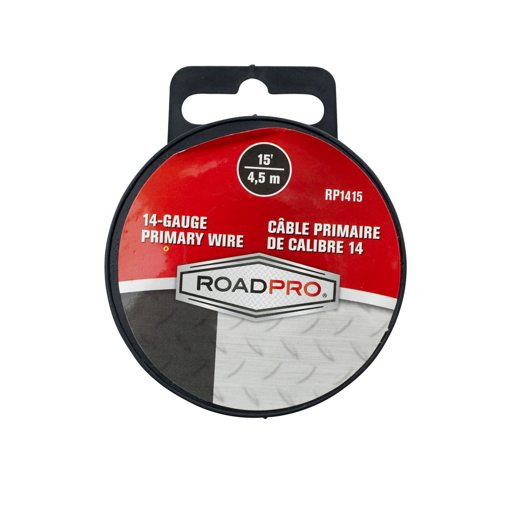 RoadPro RP1415 Primary Wire 14Ga/15' Spooled/Asst - Automotive Wiring for Efficient Electrical Connections