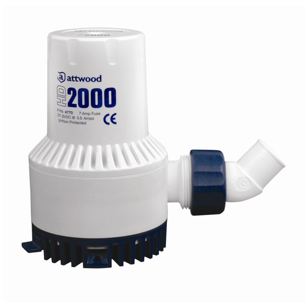 Attwood Marine 4770-4 Hd2000 Heavy Duty Bilge Pump 24V And 2000 Gph Image 1