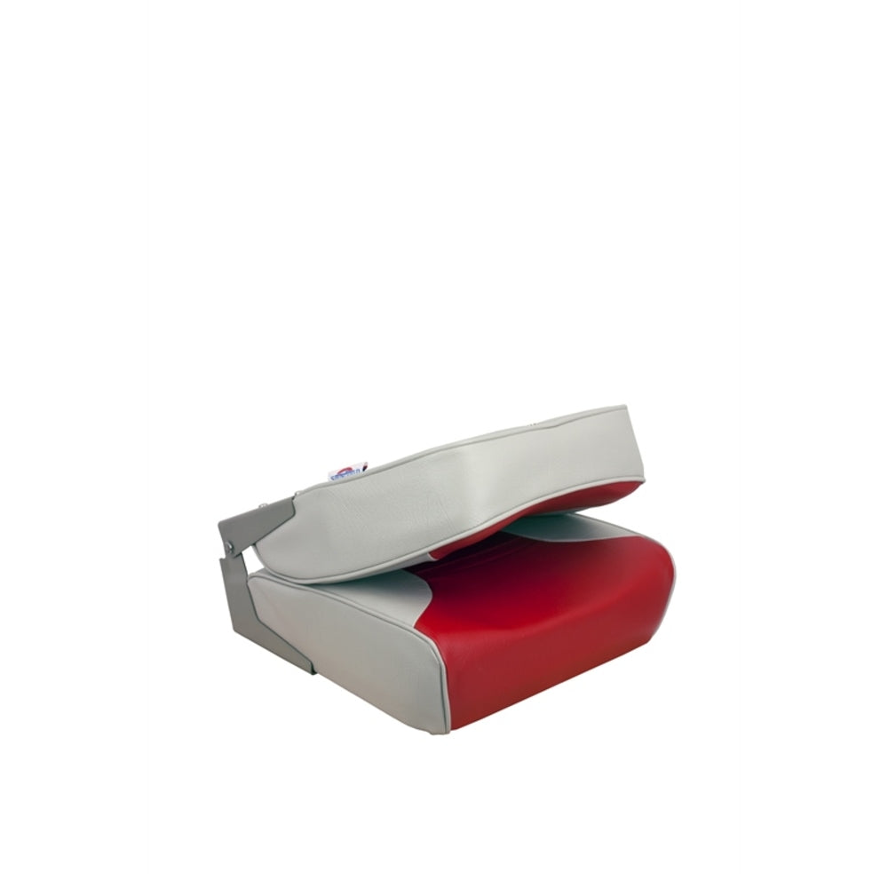 Springfield Marine 1040655 Economy Multi-Color Folding Seat Grey/Red