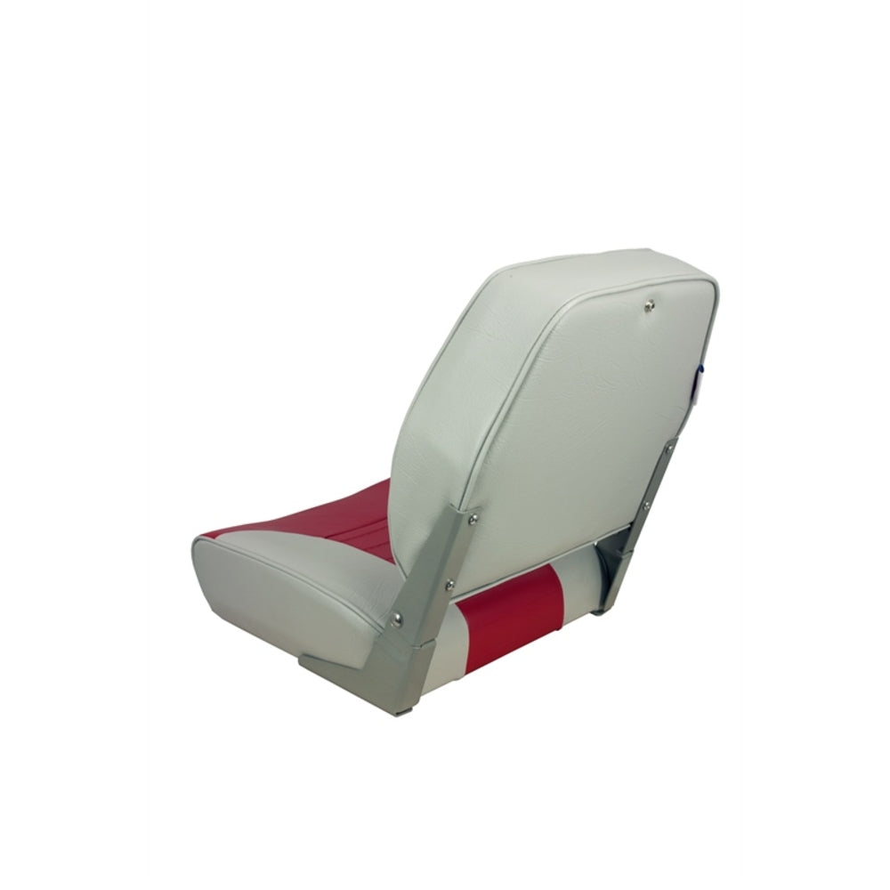 Springfield Marine 1040655 Economy Multi-Color Folding Seat Grey/Red