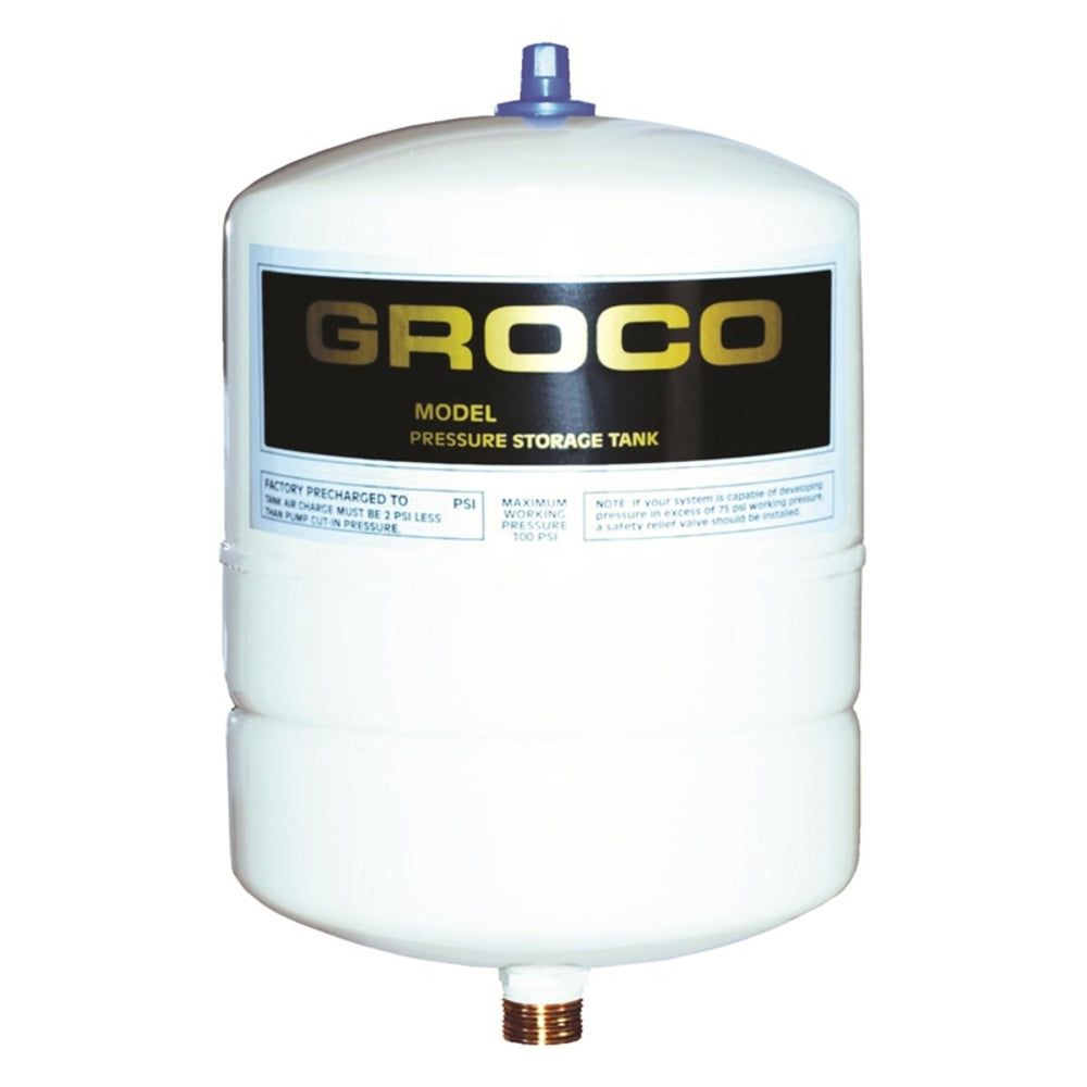 Groco Pst-1 Pressure Storage Tank 0.5 Gallon Drawdown