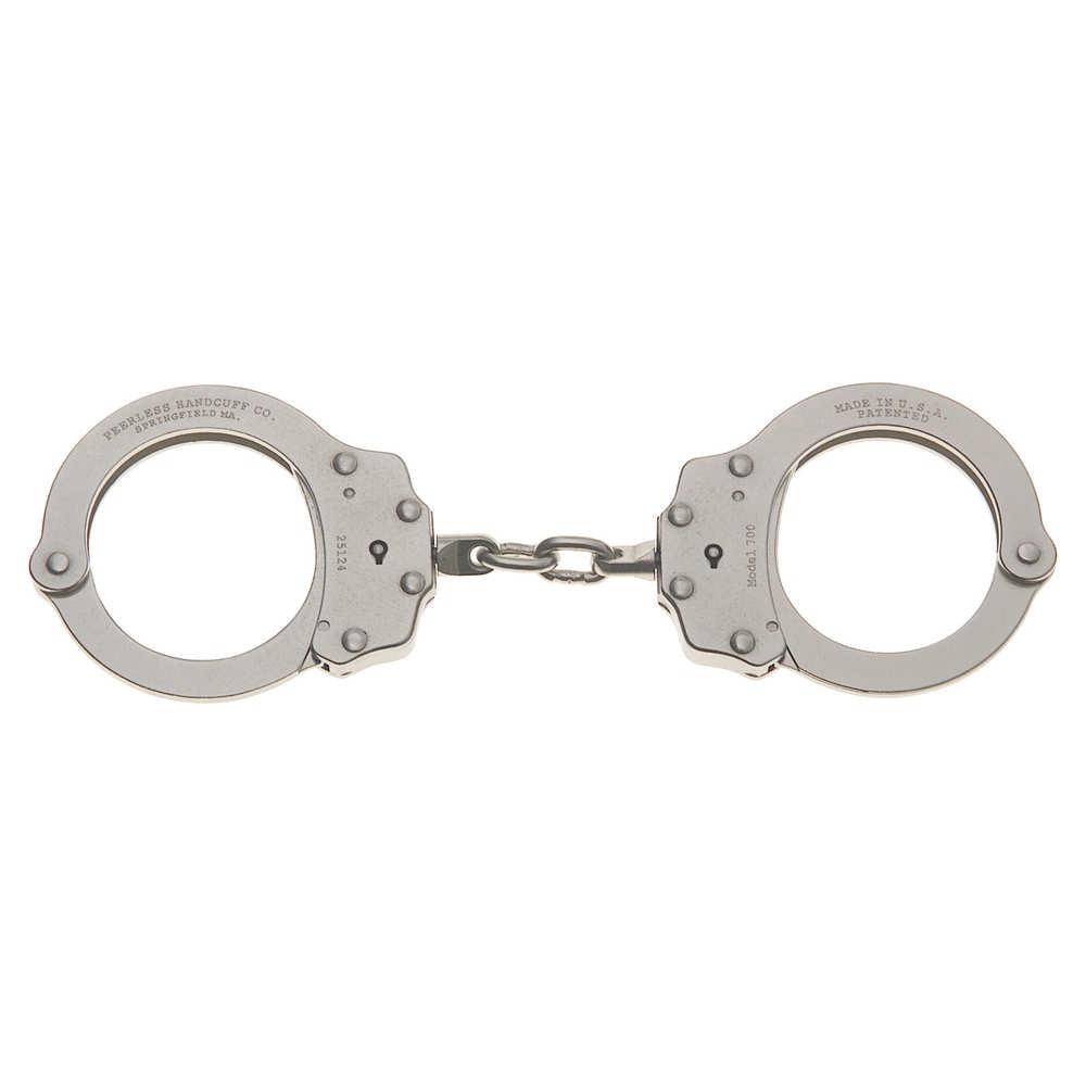 Peerless 4710 700C Chain Link Handcuff Nickel Finish Image 1