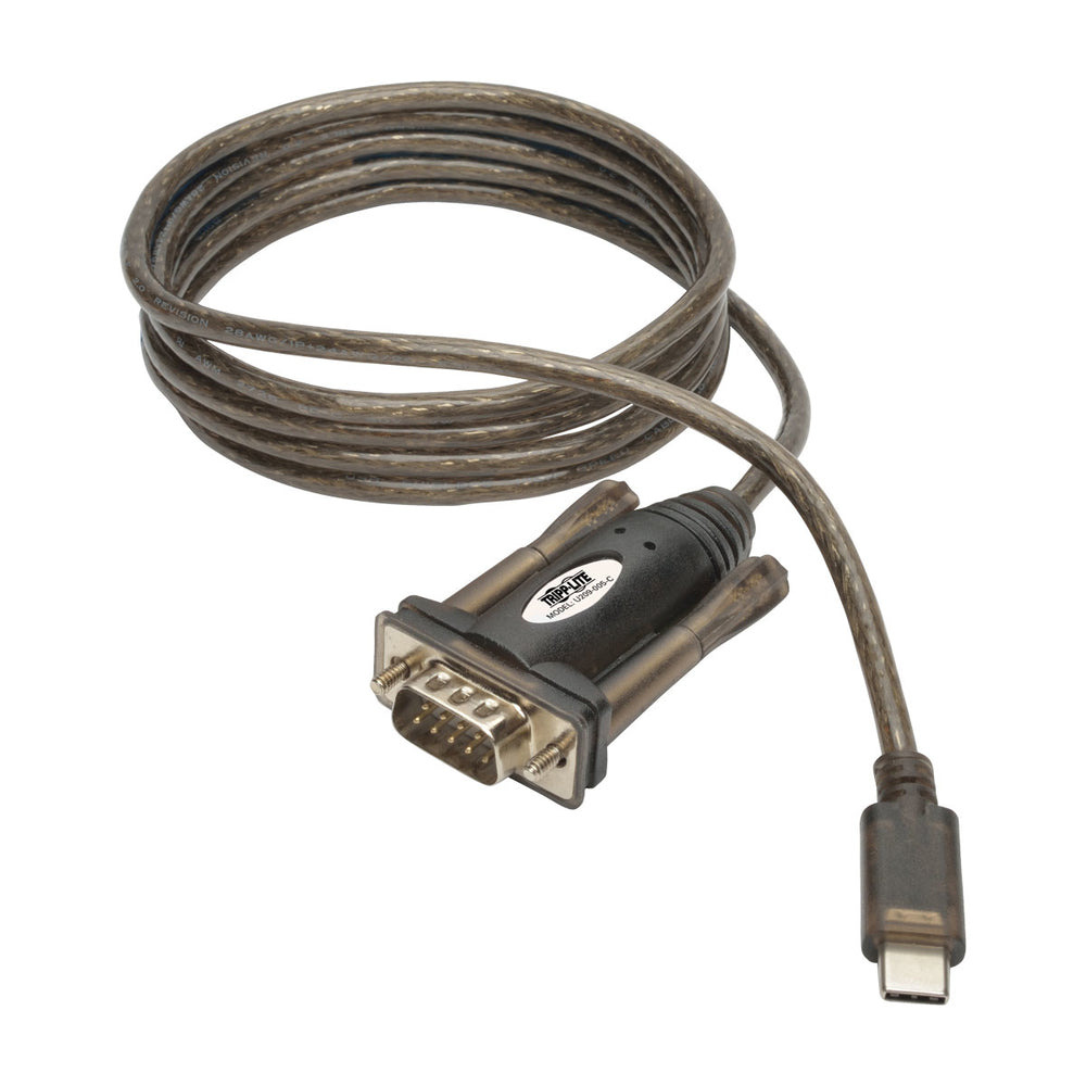 TRIPP LITE CABLES AND CONNECTI U209-005-C USB 2.0 USB-C to DB9 Adapter Cable Image 1