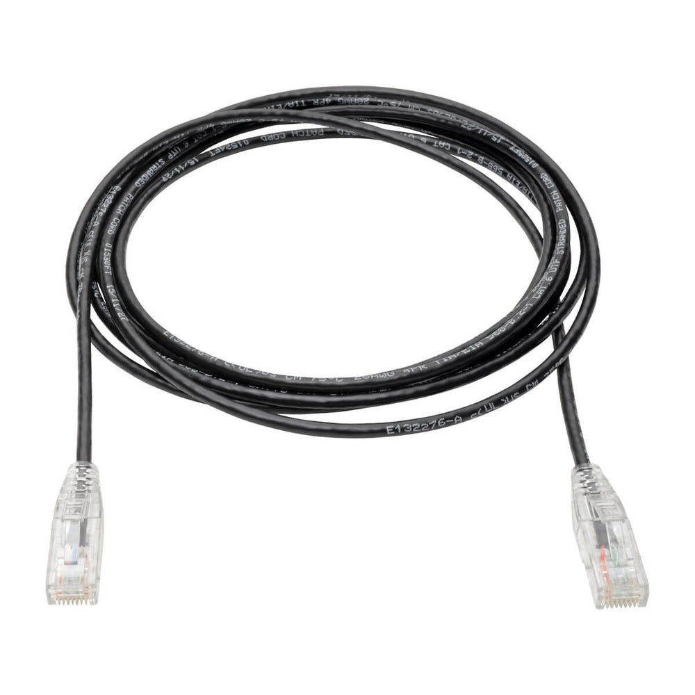 Tripp Lite N201-S15-Bk Cat6 15ft Black Snagless UTP RJ45 Molded Slim Connectivity