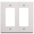 ICC IC107DFDWH Decorex 2-Gang White Faceplate Image 1