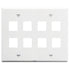 ICC IC107FD8WH Face Plate Flat 2-Gang 8-Port White Image 1