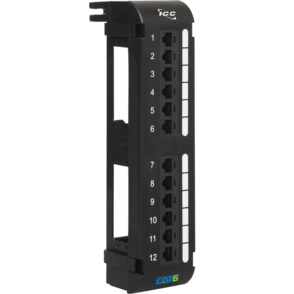 Icc Icmpp12V60 Patch Panel- Vertical- Cat 6- 12-Port Image 1