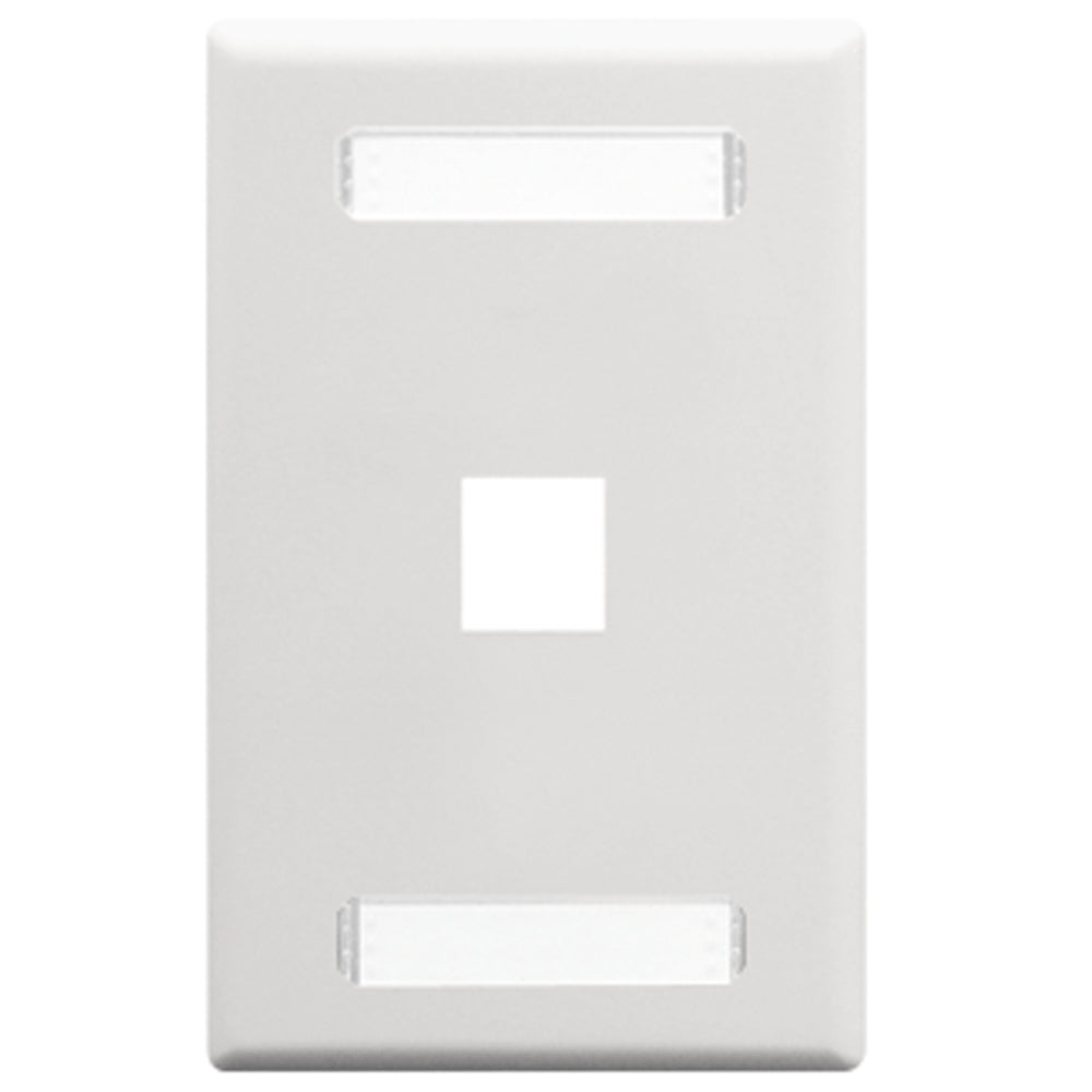 Icc IC107S01WH Faceplate - 1-Gang, 1-Port, White Image 1