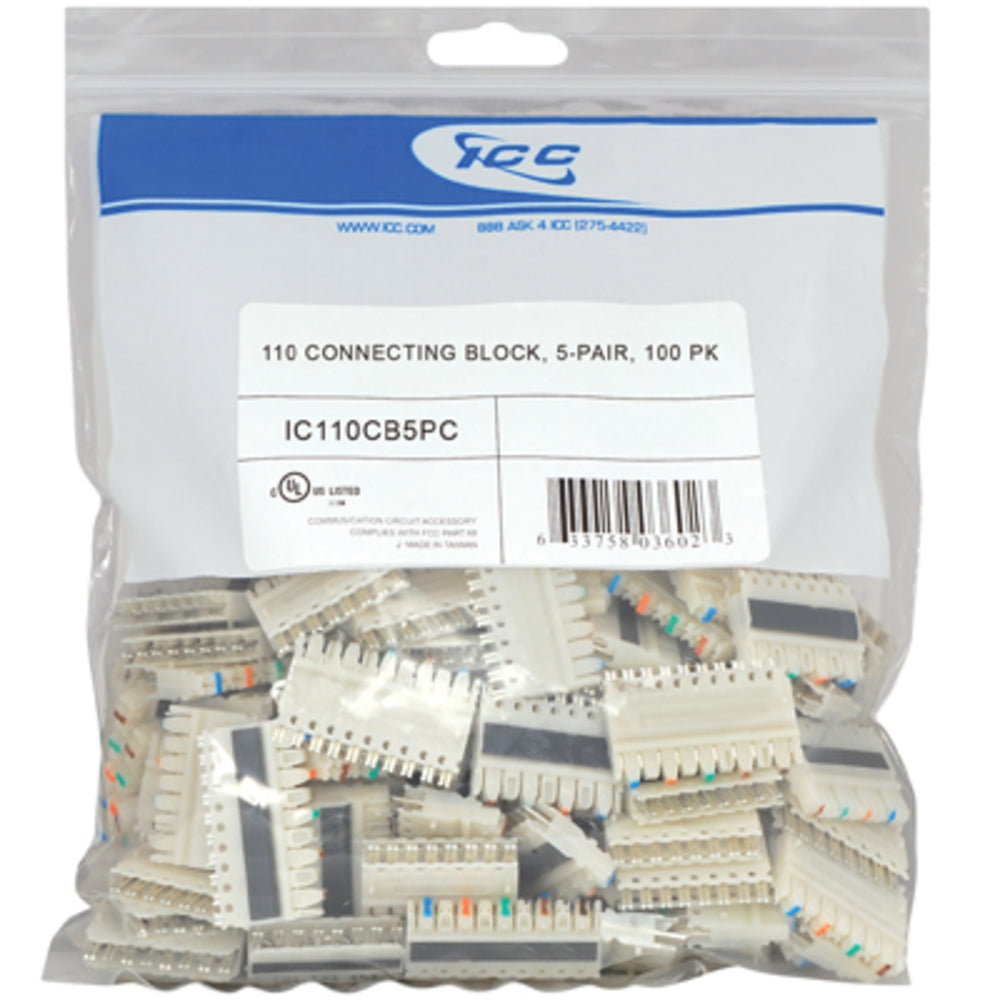 Icc Ic110Cb5Pc 110 Connecting Block- 5-Pair- 100 Pk Image 1