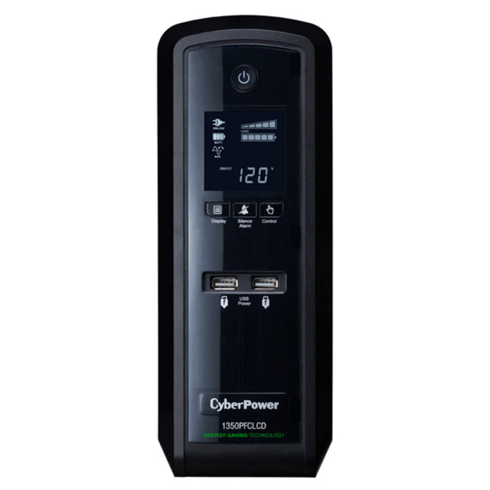 Cyberpower Cp1350Pfclcd Pure Sinewave 1350Va Cp Pfc Ups 10 Out 15A Lcd Avr