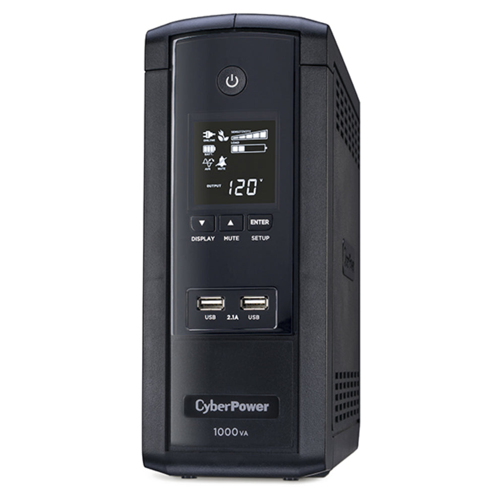 CyberPower BRG1000AVRLCD UPS 1000VA 600W 10 AC Outlets Image 1