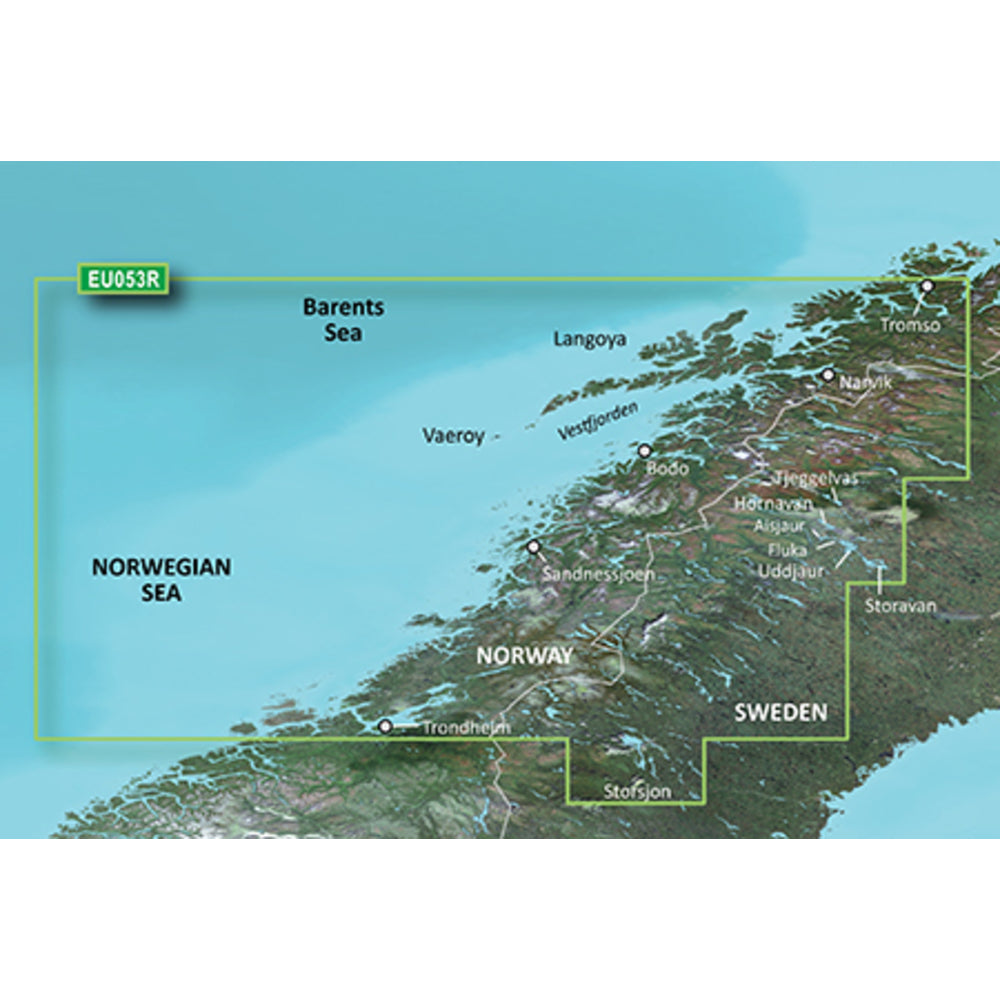 Garmin 010-C0789-00 Bluechart G3 Vision Hd Veu053R Trondheim Tromsø