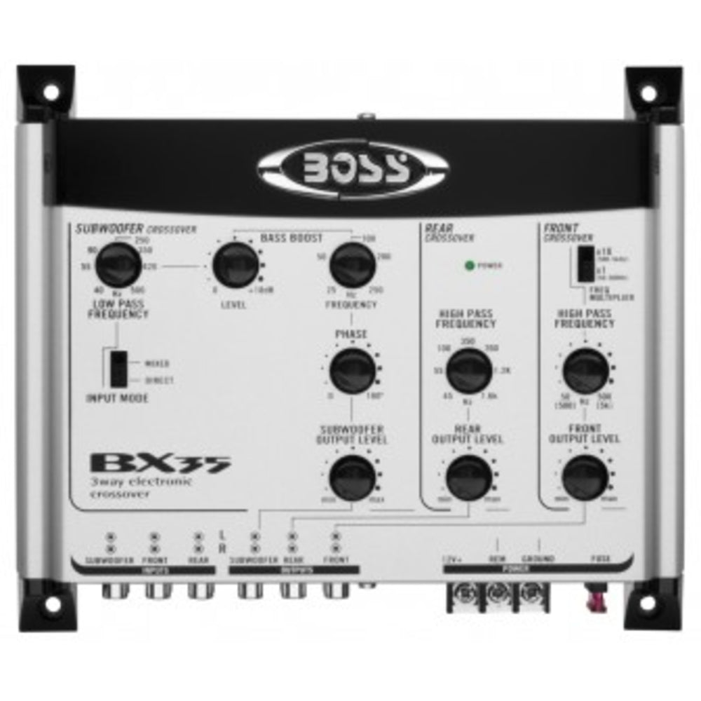 Boss Audio BX35 3-Way Electronic Crossover with Subwoofer Input and Output