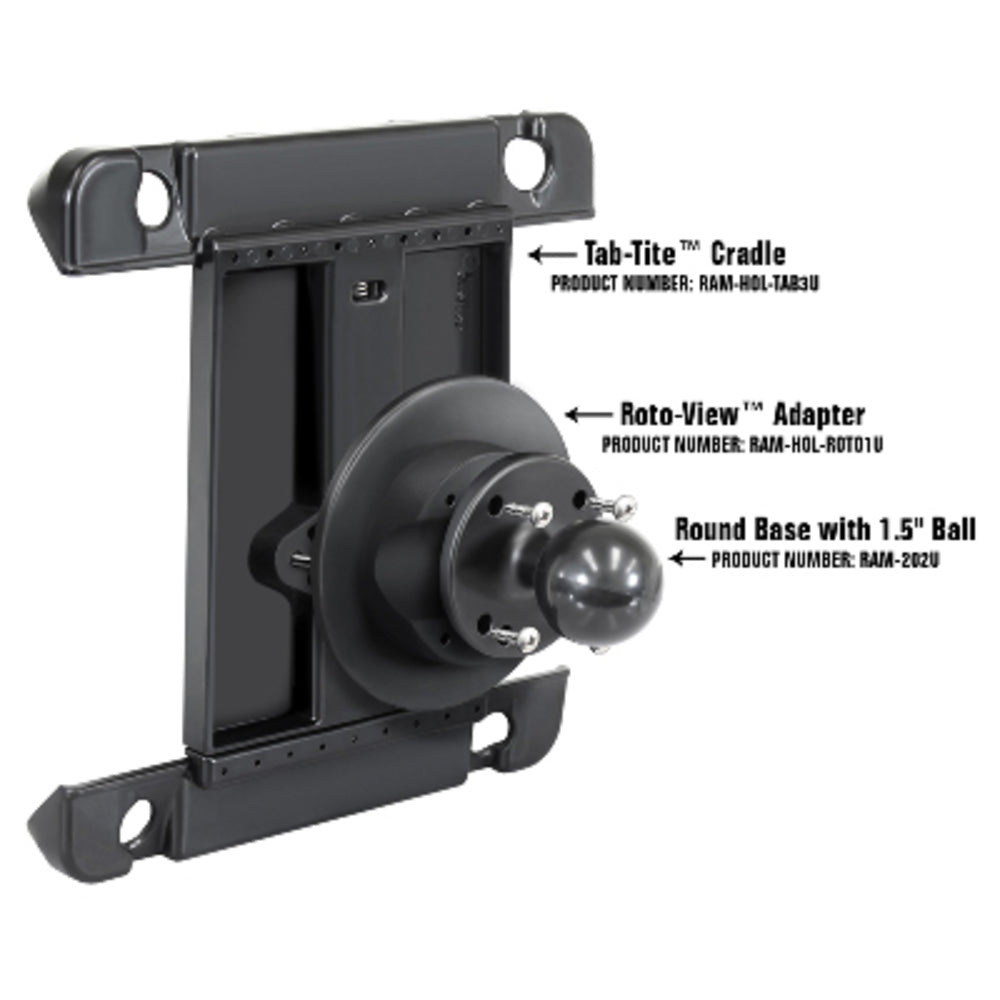 Ram Mounts RAM-HOL-ROTO1U Mount Roto-View Adapter Plate for Tablets