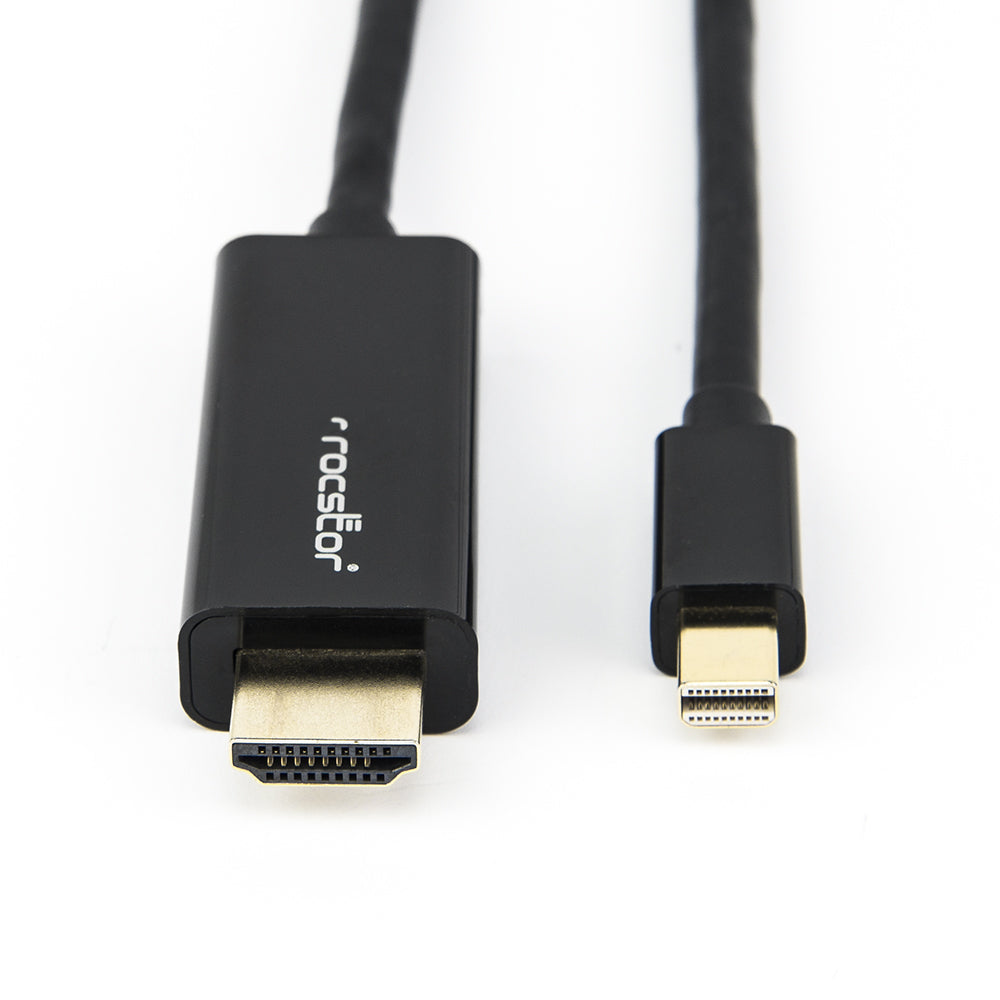 Rocstor Y10C195-B1 3Ft Mini Displayport To Hdmi M/M 4Kx2K 30Hz Cable Black