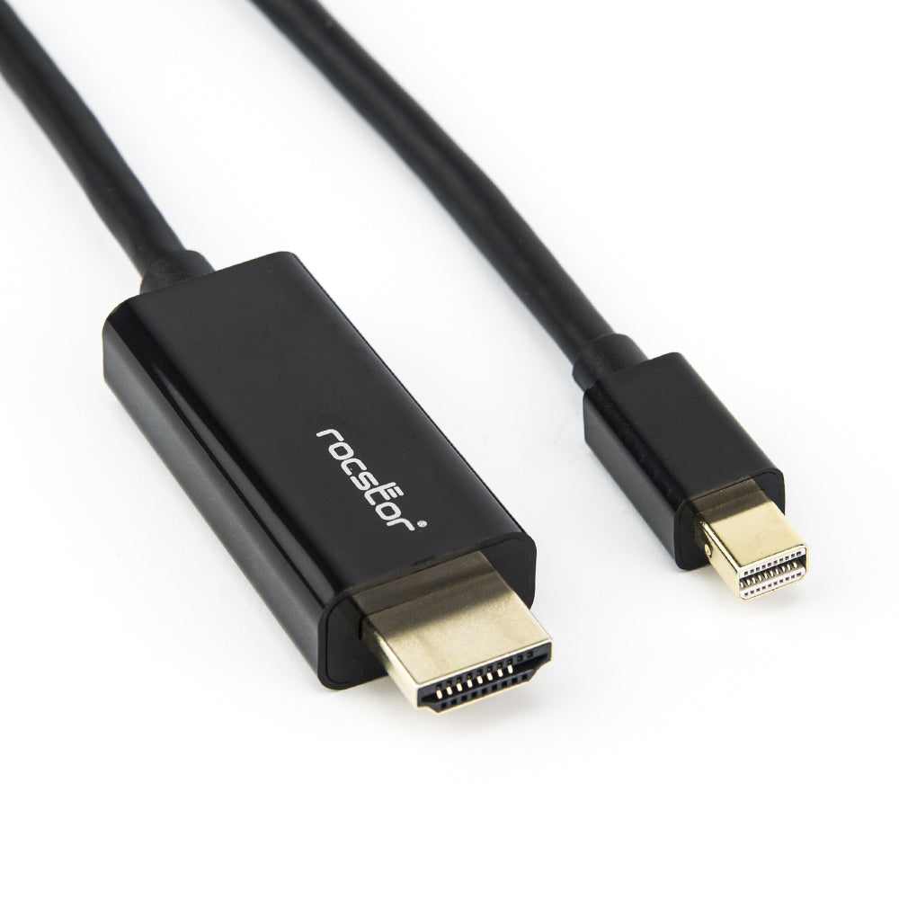 Rocstor Y10C195-B1 3Ft Mini Displayport To Hdmi M/M 4Kx2K 30Hz Cable Black