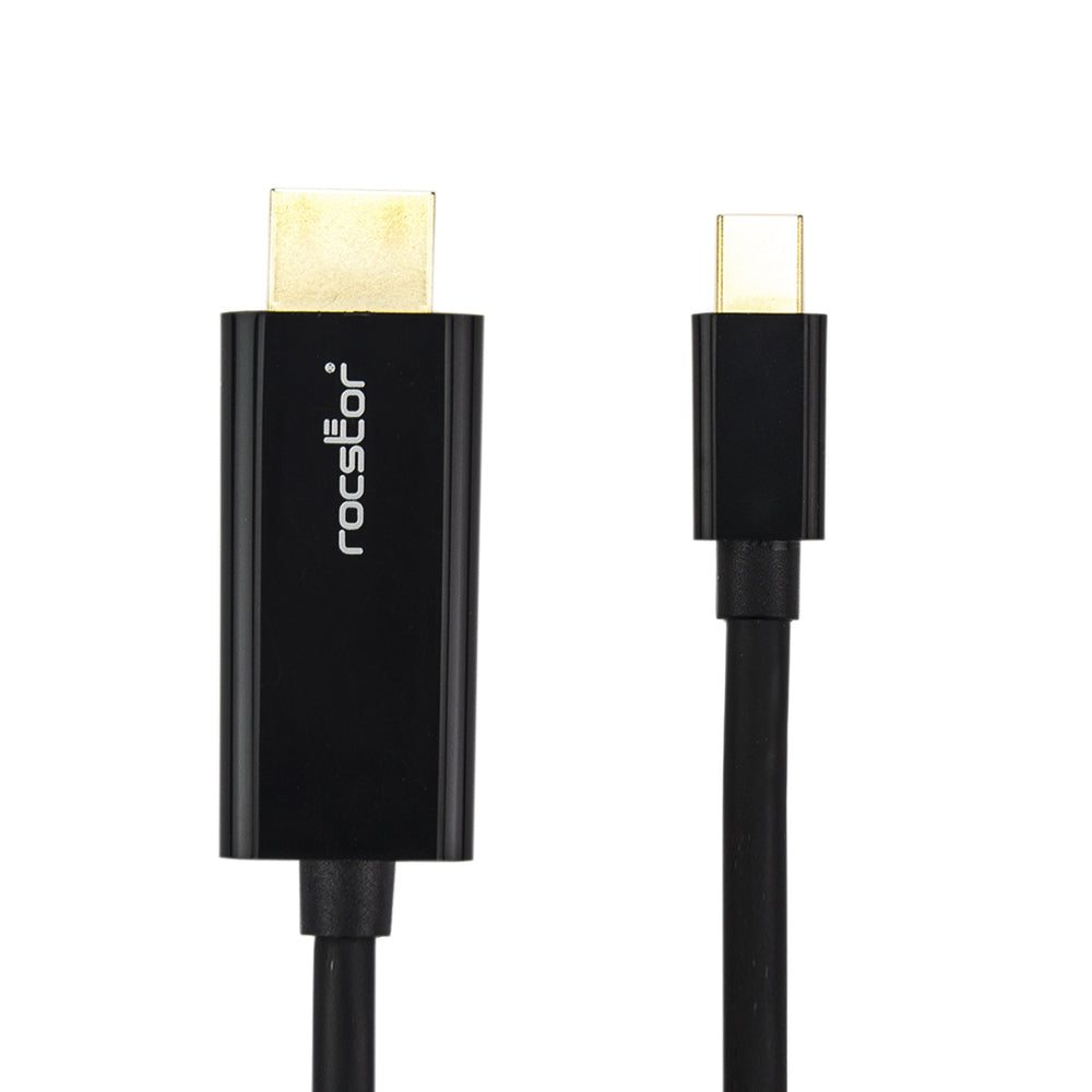 Rocstor Y10C195-B1 3Ft Mini Displayport To Hdmi M/M 4Kx2K 30Hz Cable Black