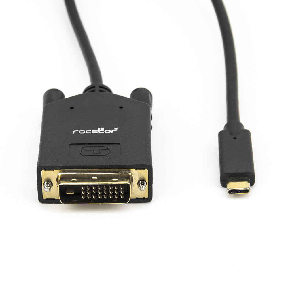 Rocstor Y10C205-B1 USB-C to DVI-D Cable - 6ft Dual Link 2560x1600