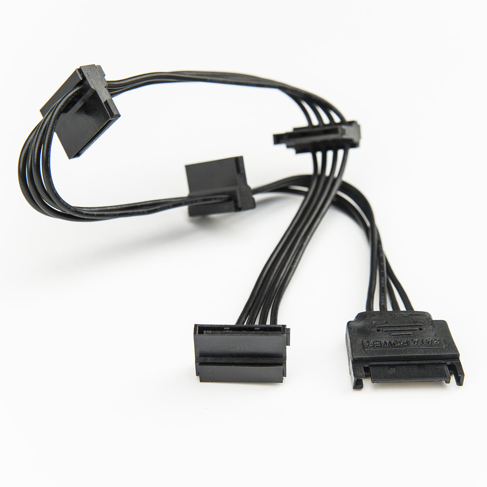 Rocstor Y10C224-B1 SATA Power Splitter Adapter Cable 4X S