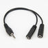 Rocstor Y10A217-B1 8in Slim Stereo Splitter 3.5mm M/F Cable Image 1