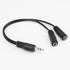 Rocstor Y10A217-B1 8in Slim Stereo Splitter 3.5mm M/F Cable