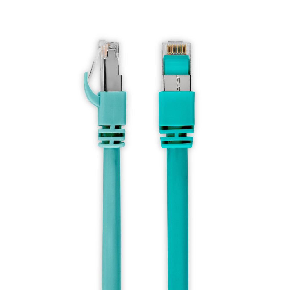 Rocstor Y10C592-AQ Cat6A Ethernet Cable Snagless-Aqua