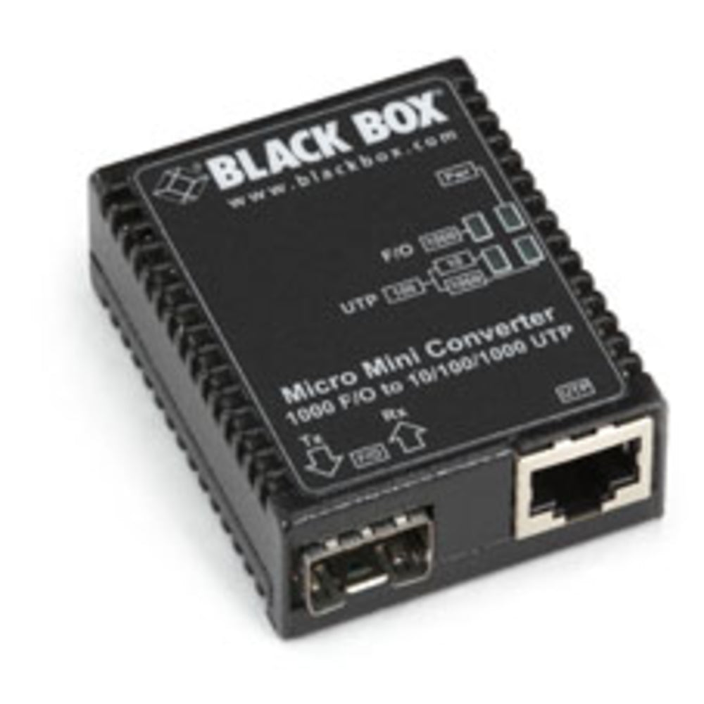 Black Box Lmc4000A Gigabit Ethernet 1000-Mbps Media Converter 10/100/1000-Mbps Image 1