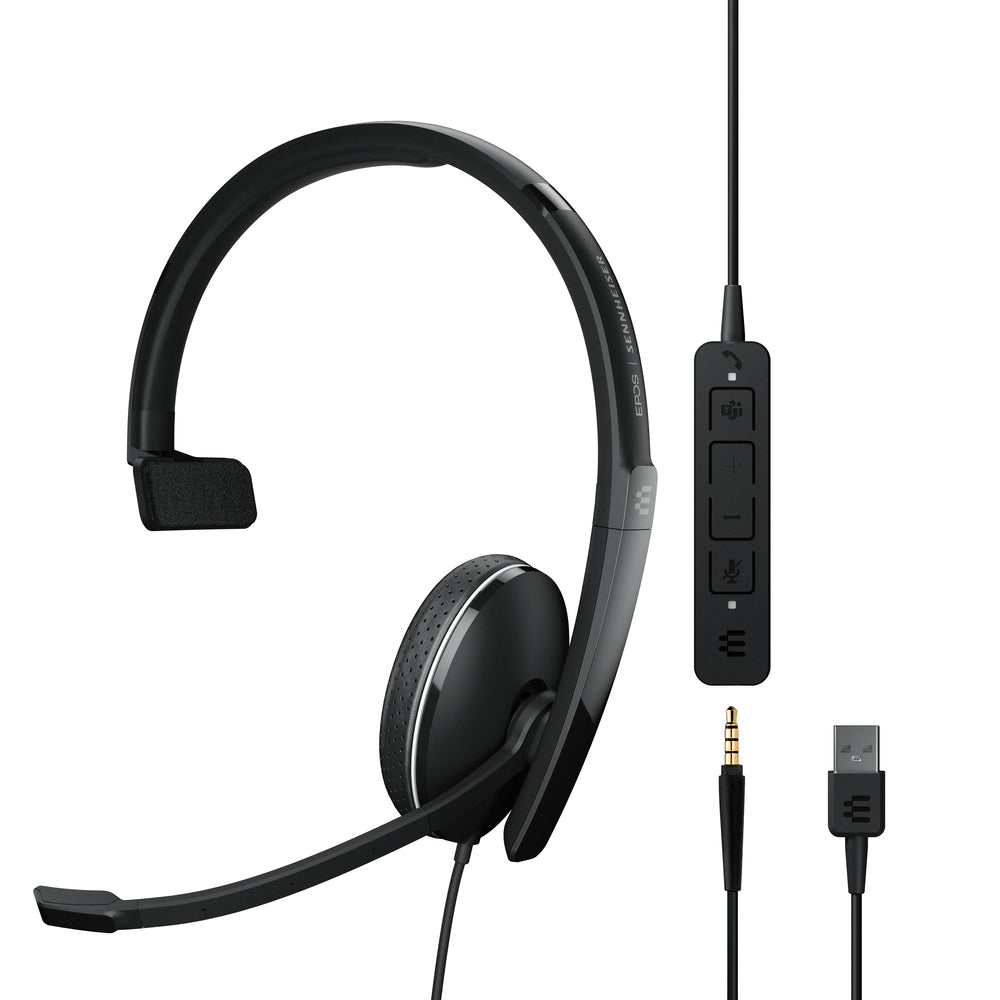 EPOS USA Inc. 1000900 Adapt 135T Usb Ii On-Ear Single Sided Headset 3.5Mm Jack Image 1