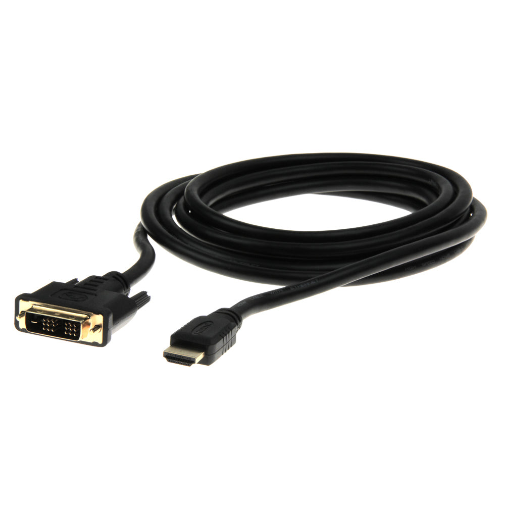 Rocstor Y10C125-B1 HDMI to DVI-D Cable 10Ft Male 18+1