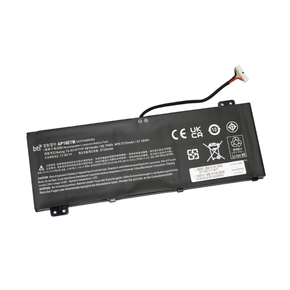 Battery Technology Inc. AP18E7M-BTI Laptop Battery 15.4V 57.28Whr Image 1