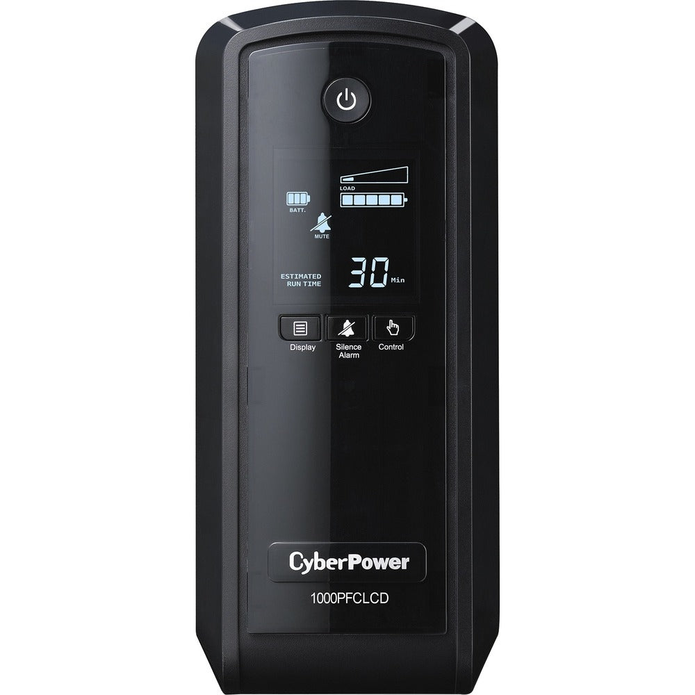 Cyberpower Cp1000Pfclcd 1000Va/600W Sine Wave Avr Ups 10 Outlet Lcd Serial/Usb Image 1