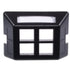 Hubbell FP4BK Furniture Plate - 4-Port Black Image 1