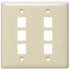 Hubbell NSP26W Multimedia Wall Plate 2-Gang 6-port White Image 1