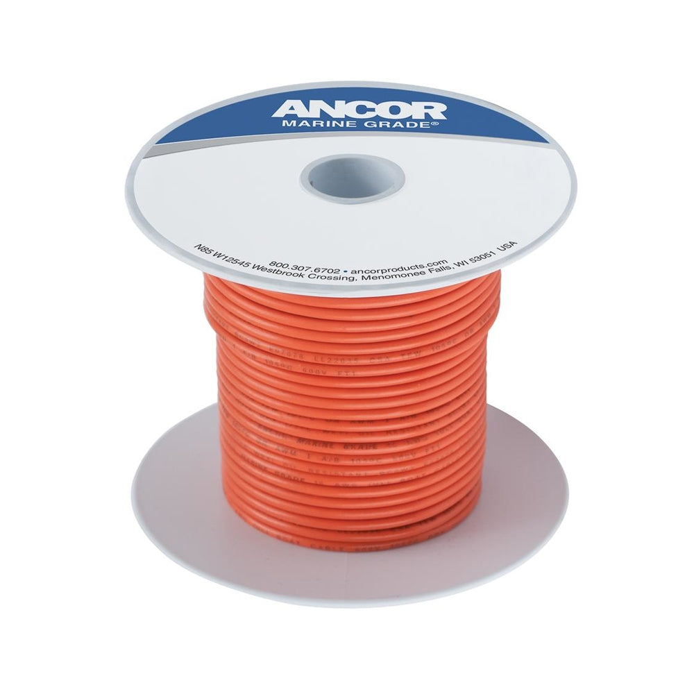 Ancor 102510 Orange 16 Awg Tinned Copper Wire 100' Image 1