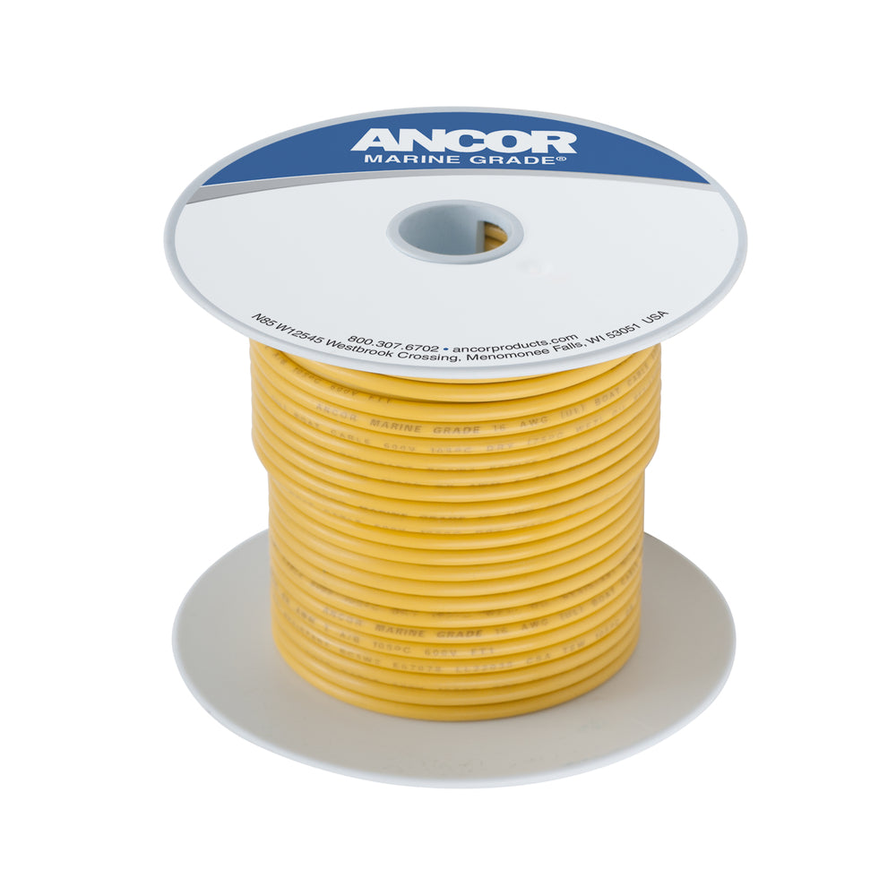 ANCOR 107010 Wire 100' 12 Yellow Tinned Copper Image 1