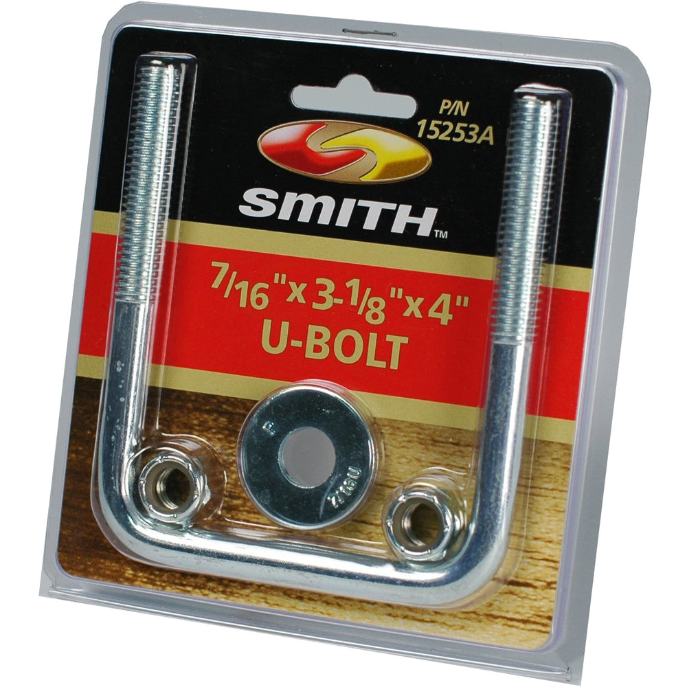 C.E. Smith 15253A Zinc U-Bolt 7/16"-14 x 3-1/8" Square Image 1