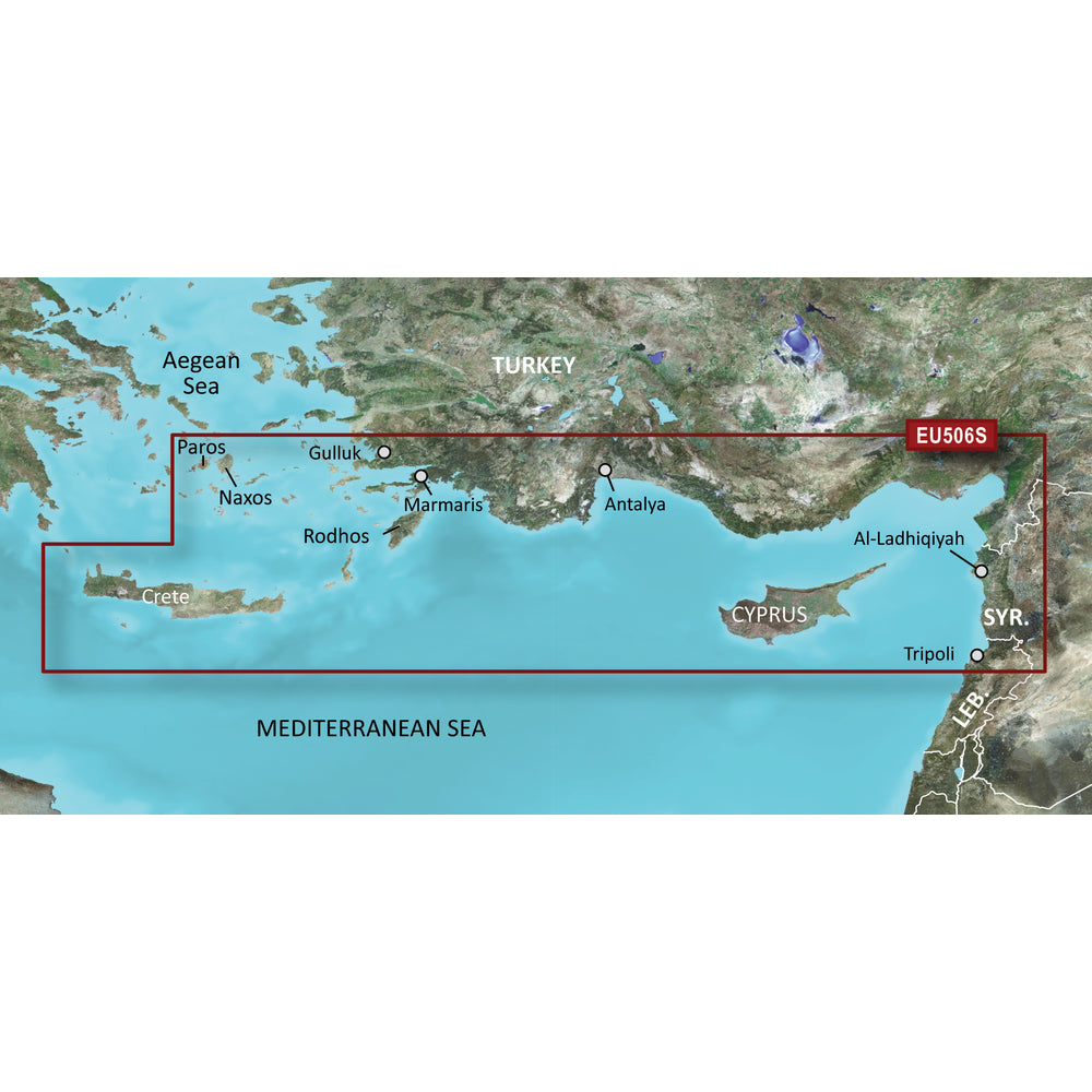 Garmin 010-C0850-00 Bluechart G3 Vision Hd Veu506S Crete To Cyprus Image 1